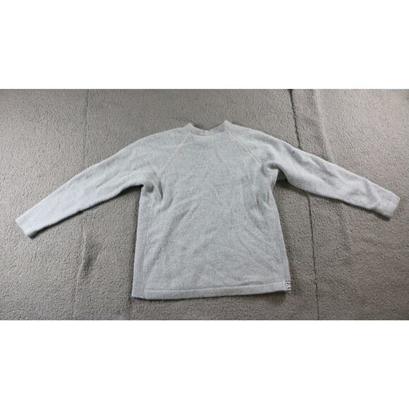 Smart Wool Sweater Womens L Blue Alpaca Merino Poly Crewneck THIS WAS WASHED - Picture 2 of 14